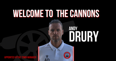 Andy Drury Appointed Hythe Town Manager as Cannons Look to Arrest Slide