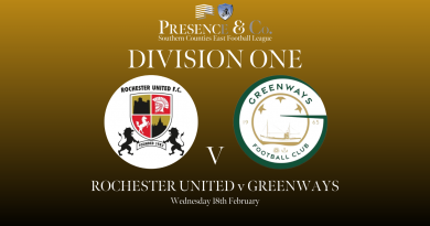 Rochester United v Greenways