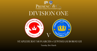 Staplehurst Monarchs v Lewisham Borough